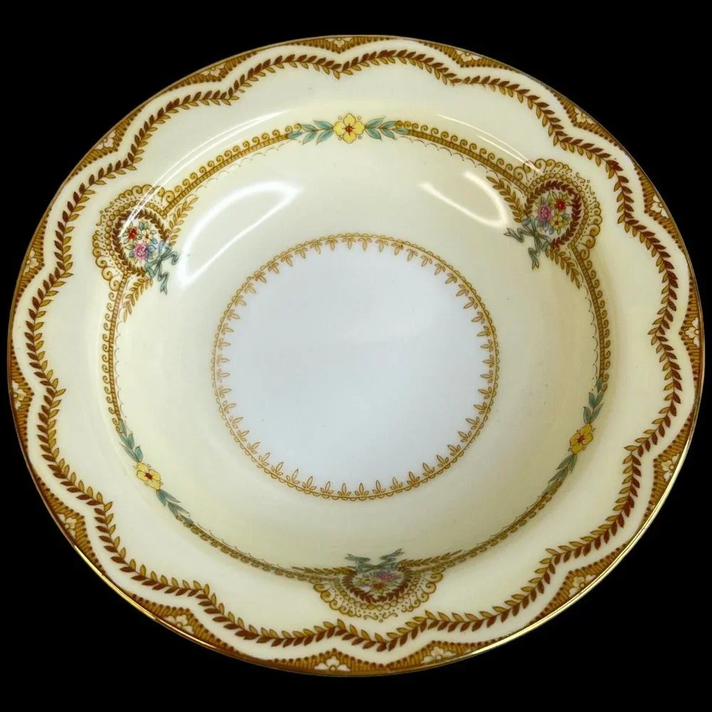 4 Noritake China Serena Rim Fruit Bowl Dessert Sauce Floral 5.75” Made Japan VTG